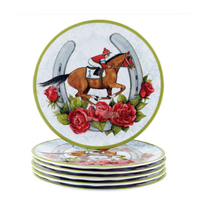 Certified International Derby Day At The Races 6-pc. Melamine Salad Plate