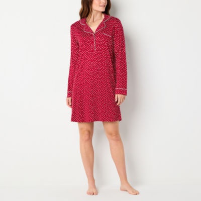 Liz Claiborne Cool and Calm Womens Long Sleeve Nightshirt