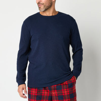 St. John's Bay Mens Long Sleeve Crew Neck Pajama Top