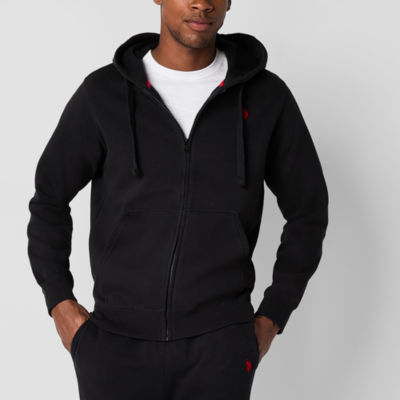 U.S. Polo Assn. Fleece Mens Long Sleeve Embroidered Zipper Hoodie