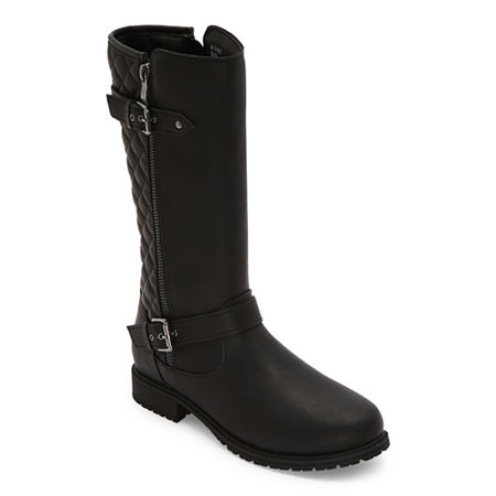 Thereabouts Little & Big Girls Hailey Flat Heel Riding Boots, 2 Medium, Black