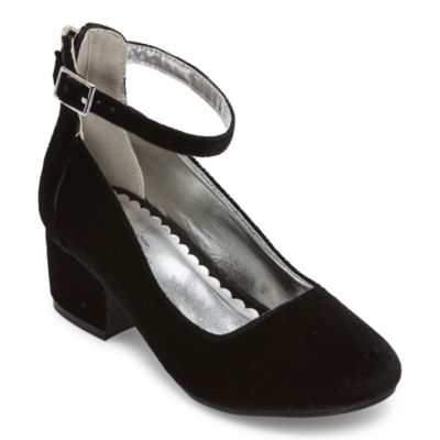 Christie & Jill Little Big  Girls Layla Block Heel Pumps