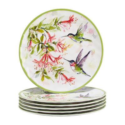 Certified International Hummingsbirds 6-pc. Melamine Dinner Plate