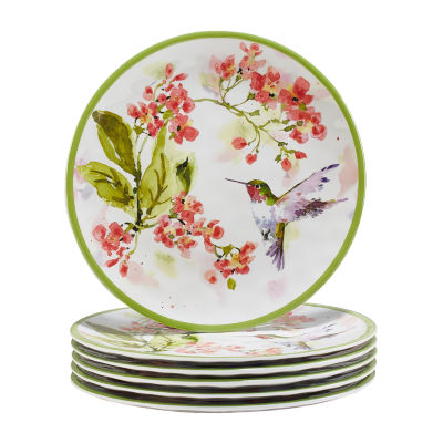 Certified International Hummingsbirds 6-pc. Melamine Salad Plate