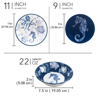 Certified International Sea Life 12-pc. Melamine Dinnerware Set