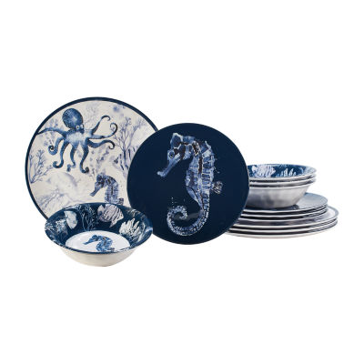 Certified International Sea Life 12-pc. Melamine Dinnerware Set