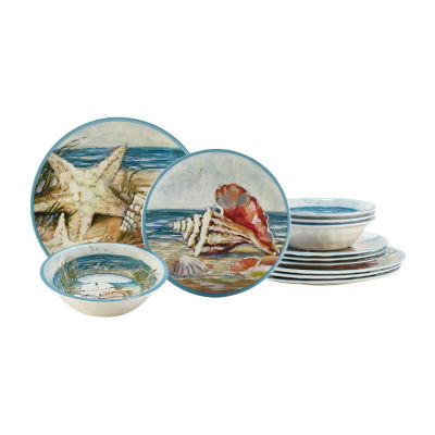 Certified International Seacoast 12-pc. Melamine Dinnerware Set