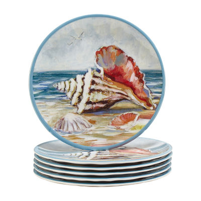 Certified International Seacoast 6-pc. Melamine Salad Plate