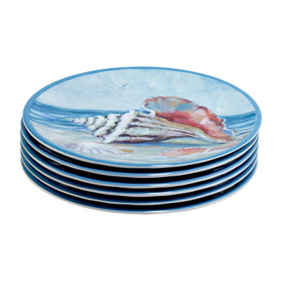 Certified International Seacoast 6-pc. Melamine Salad Plate