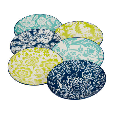 Certified International Tapestry 6-pc. Porcelain Appetizer Plate