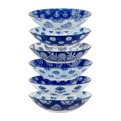 Certified International Carnival Blue 6-pc. Porcelain Soup Bowl