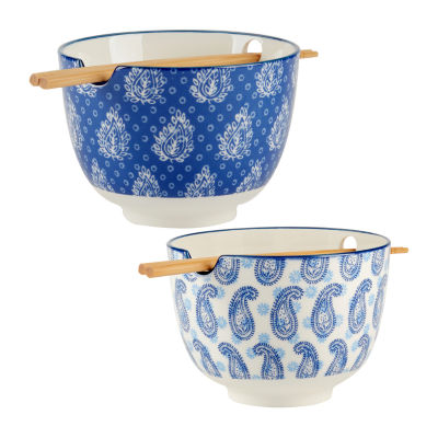 Certified International Carnival Blue 2-pc. Porcelain Soup Bowl