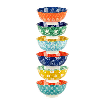 Certified International Carnival Multi 6-pc. Porcelain Fruit Bowl