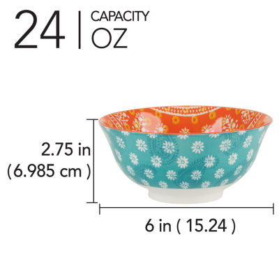 Certified International Carnival Multi 6-pc. Porcelain Ice Cream Bowl