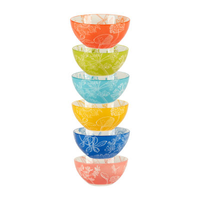 Certified International Botanical 6-pc. Porcelain Ice Cream Bowl