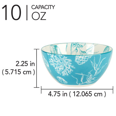 Certified International Seaside 6-pc. Porcelain Fruit Bowl