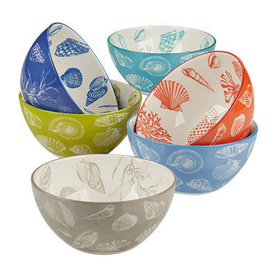 Certified International Seaside 6-pc. Porcelain Ice Cream Bowl