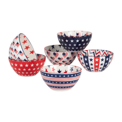 Certified International Patriotic 6-pc. Porcelain Ice Cream Bowl