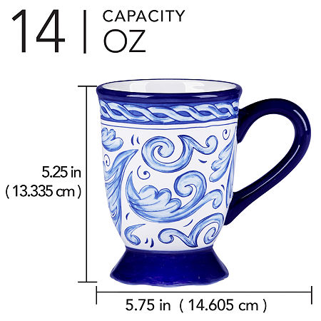 Certified International Veranda 4-pc. Coffee Mug, One Size, Blue