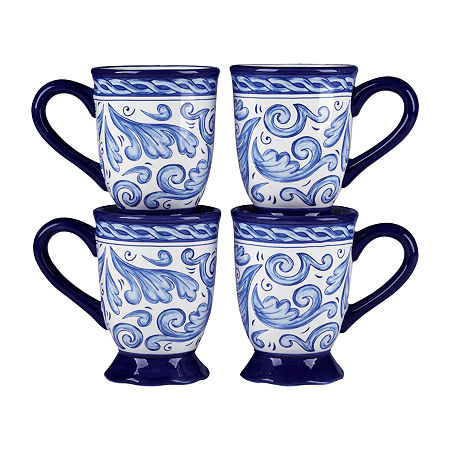 Certified International Veranda 4-pc. Coffee Mug, One Size, Blue