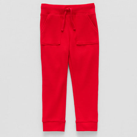 Okie Dokie Toddler & Little Boys Cinched Jogger Pant, 4t, Red