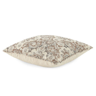 Paisley Feather Filled  Square Throw Pillow