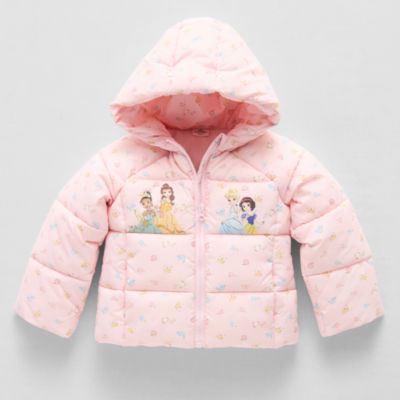 Disney Collection Little & Big Girls Hooded Princess Midweight Puffer Jacket