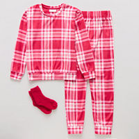 Little & Big Girls 3-pc. Pajama Set, Large (14), Red