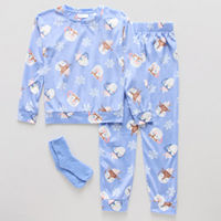 Little & Big Girls 3-pc. Pajama Set, Medium (10-12), Blue
