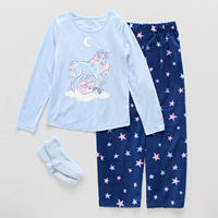 Little & Big Girls 3-pc. Pajama Set, Medium (10-12), Blue