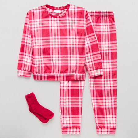 Little & Big Girls Plus 3-pc. Pajama Set, Xx-large (20.5) Plus, Red