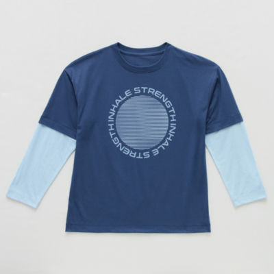Xersion Little & Big Kid Boys Crew Neck Long Sleeve Active T-Shirt