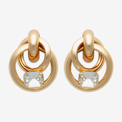Bold Elements Gold Tone Womens Drop Earrings