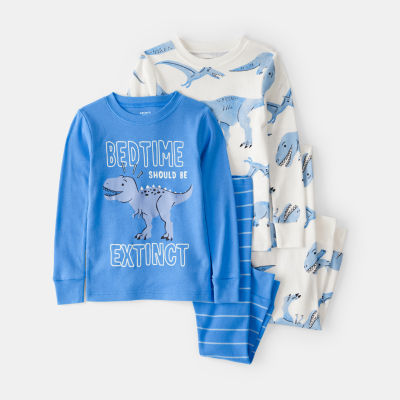 Carter's Toddler Boys Rib Round Neck Long Sleeve 4-pc. Pajama Sets