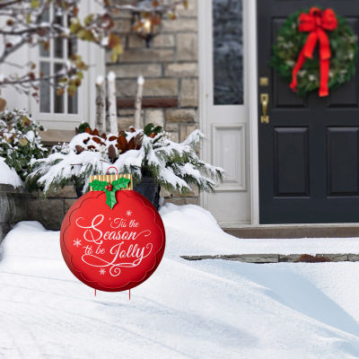 Glitzhome 32" Metal Ornament Christmas Yard Art