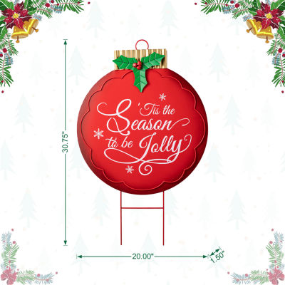 Glitzhome 32" Metal Ornament Christmas Yard Art