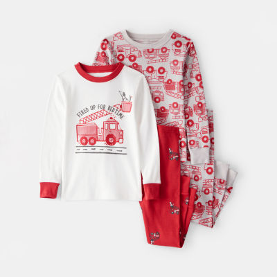 Carter's Toddler Boys Rib Round Neck Long Sleeve 4-pc. Pajama Sets