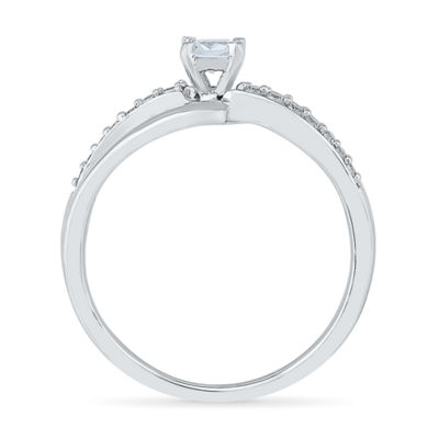 Womens 1/3 CT. T.W. Natural White Diamond 10K Gold Cocktail Ring