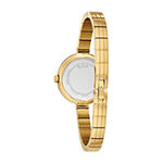 Bulova Rhapsody Womens Diamond Accent Gold Tone Stainless Steel Bracelet Watch 97p144