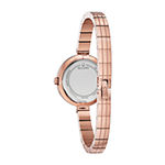 Bulova Rhapsody Womens Diamond Accent Rose Goldtone Stainless Steel Bracelet Watch 97p145