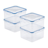 LOCK & LOCK Purely Better Glass Food Storage Container with Lid, 4.23-cup,  Clear