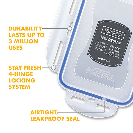 Lock & Lock 4-pc. 7.6-cup Food Container, One Size, Clear