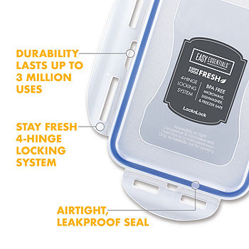 LOCK & LOCK Easy Essentials Food lids/Pantry Storage/Airtight containers,  BPA Free, Square-11 Cup-for Sugar, Clear