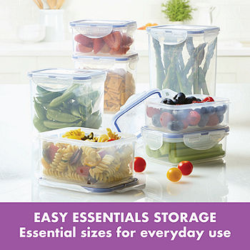 Honey Can Do 11 Clear Plastic Snap Lock Food Storage Containers 16pc