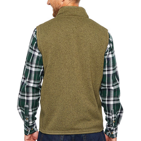 Smiths Workwear Mens Fleece Vest, Large, Green