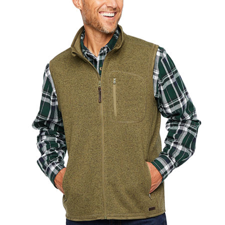 Smiths Workwear Mens Fleece Vest, Large, Green