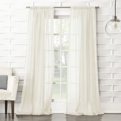 Lichtenberg Lola Rod Pocket Sheer Single Curtain Panel