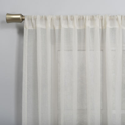 Lichtenberg Lola Rod Pocket Sheer Single Curtain Panel