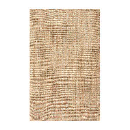 NuLoom Hand Woven Ashli Solid Jute Rug, One Size, White