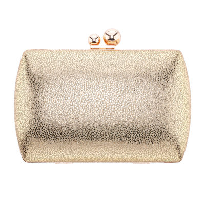 I. Miller Gallis Crackle Embossed Minaudiere Evening Bag